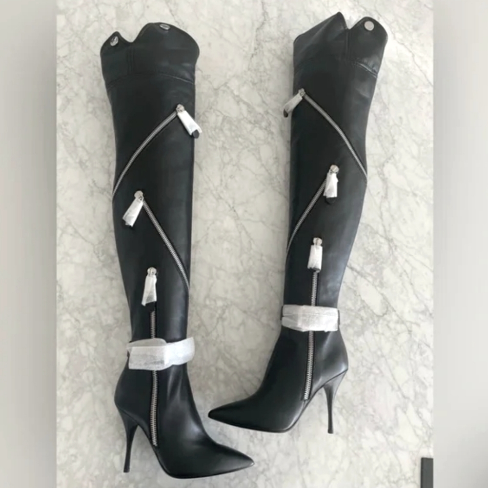 NWT - MOSCHINO Runway Over-The-Knee Boots